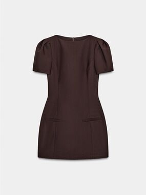 Zara new with tags brown short sleeve mini dress